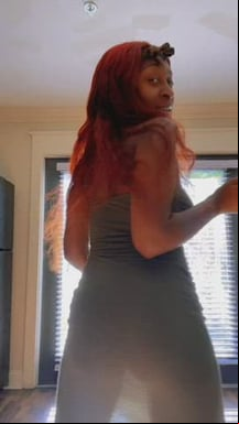 Maxi dress dancing by the window